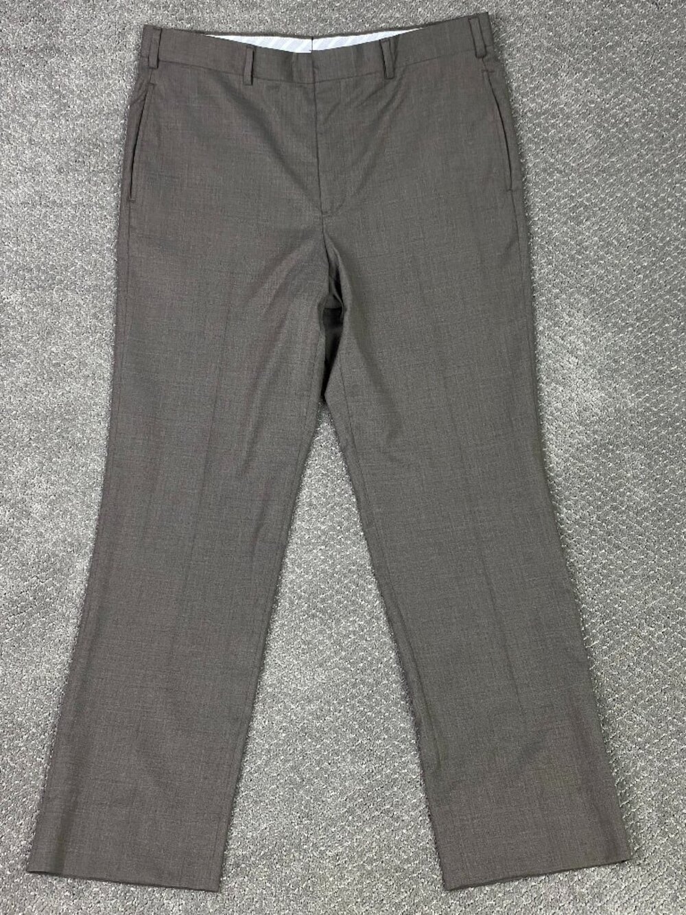 Brooks Brothers Madison Fit Reda Flexo Merino Wool Dress Pants Mens 36x30 Brown